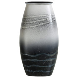 Poole Pottery Aura Manhattan Vase, Black/Multi, H36cm